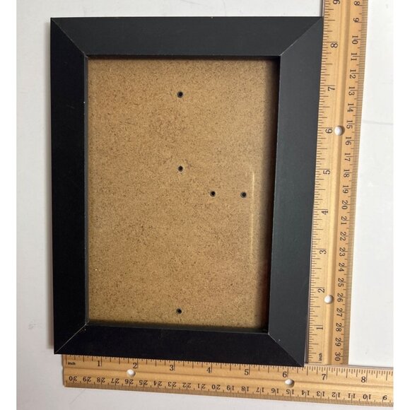 Set Of 3 Black Picture Frames 5x7 8x10 & 4x6 Wood-Look Plastic Tabletop/Wall - Picture 3 of 8